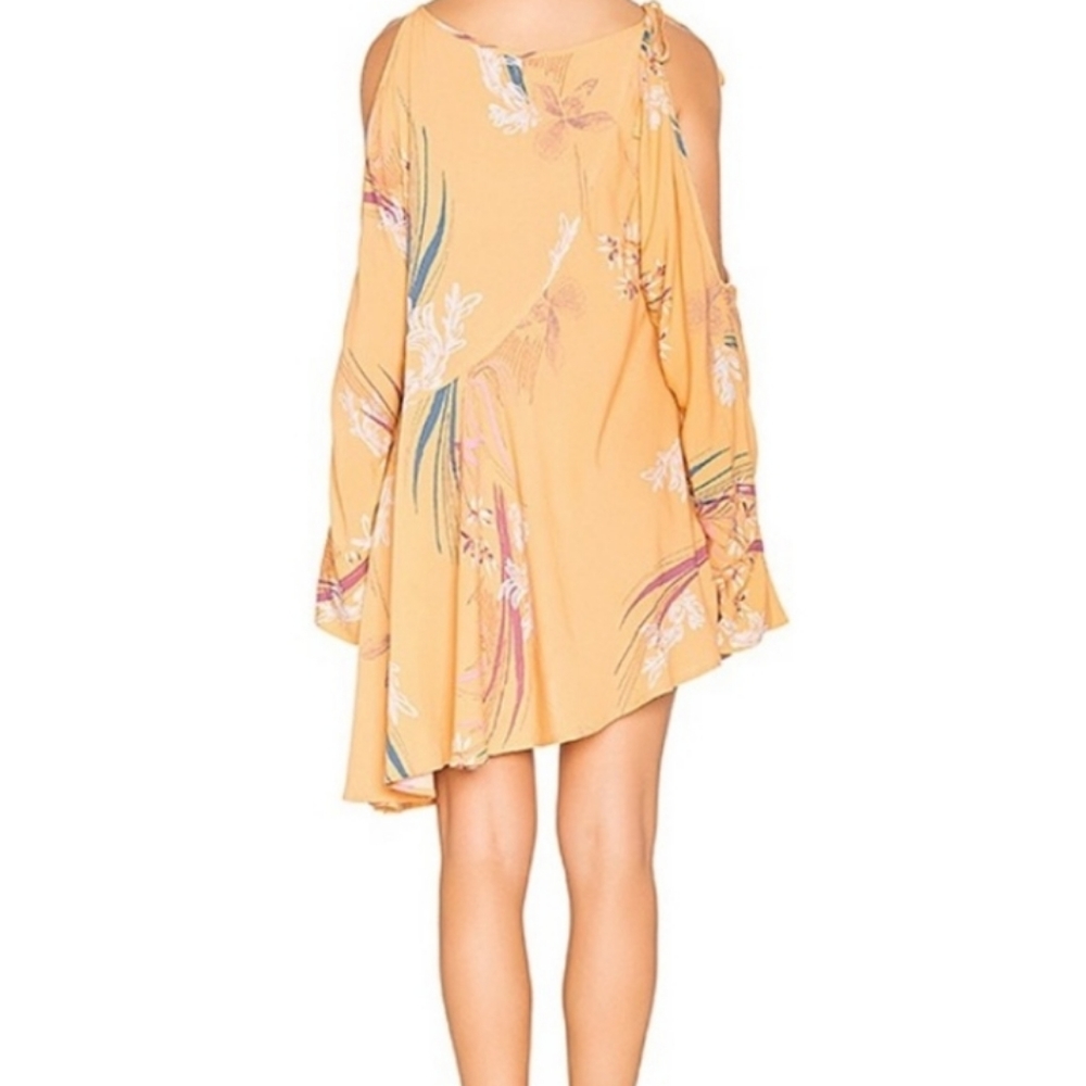 FREE PEOPLE Floral Clear Skies Cold Shoulder Tunic Dress Size S - Picture 2 of 10